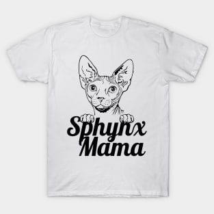 Sphynx Mama Dark  Cat Cats Sphynx Mom Sphynx Mum T-Shirt